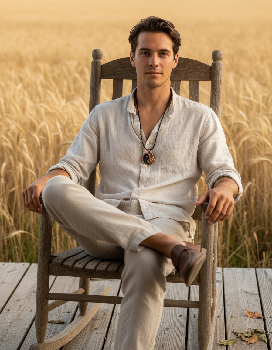 Vintage Yin Yang Charm Pendant Necklace Chinese Tai Chi Necklace Zinc Alloy Vintage Boho BLACK and COPPER