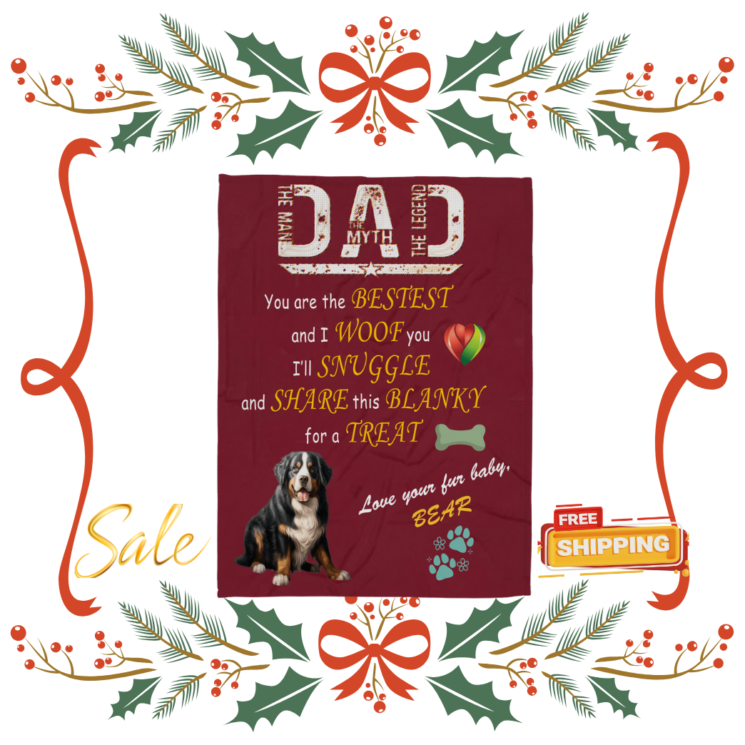 White Sherpa Polar fleece blanket Double layer 60x80 DAD