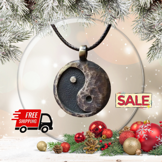 Men's Yin Yang Charm Pendant Necklace Chinese Tai Chi Necklace Zinc Alloy Black/Copper