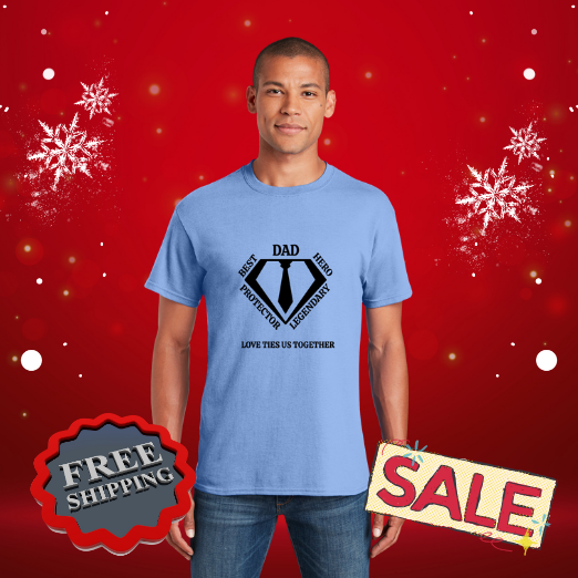 DAD T-Shirt Best Hero Protector Legendary