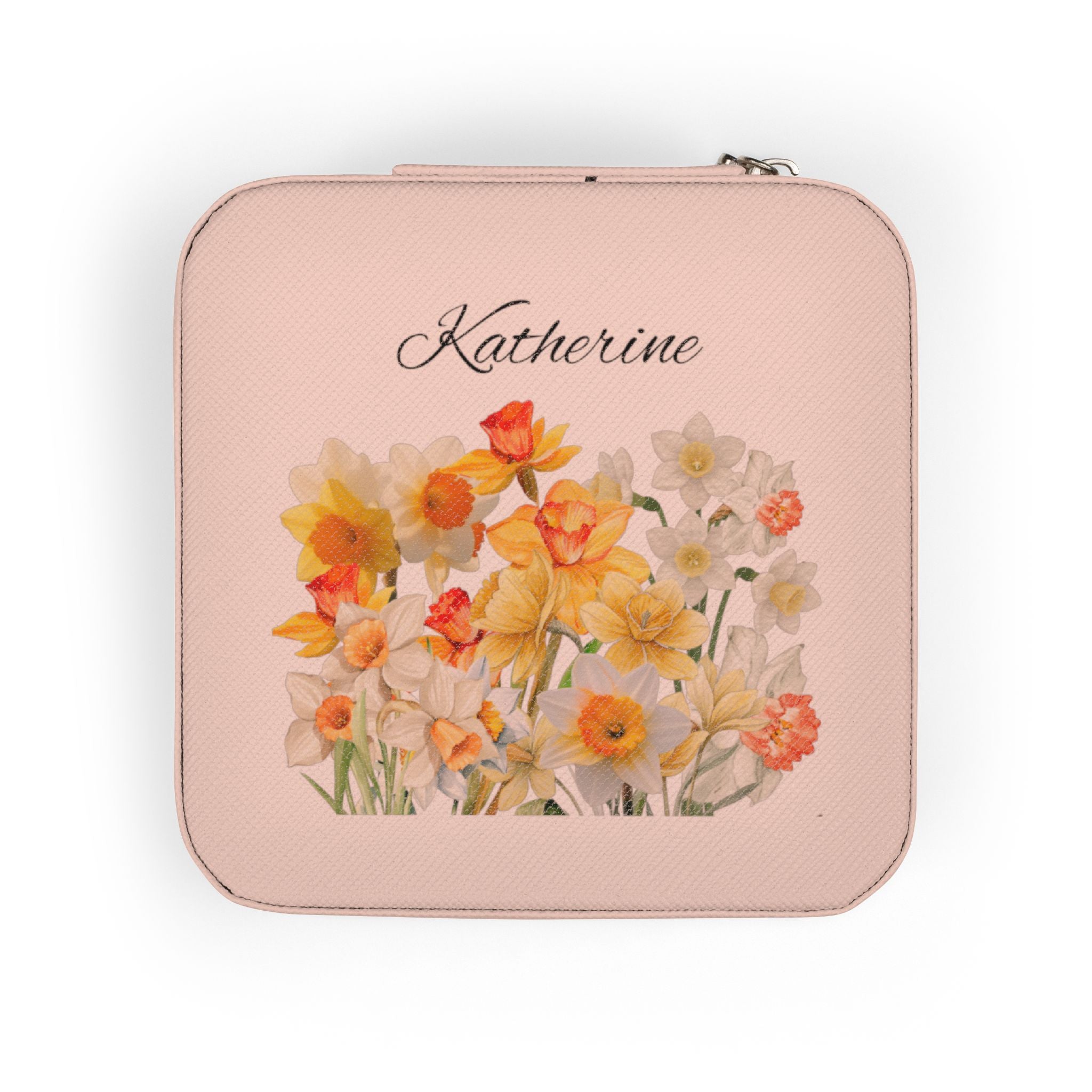 Jewelry Travel Case with Monthly Birth Flowers