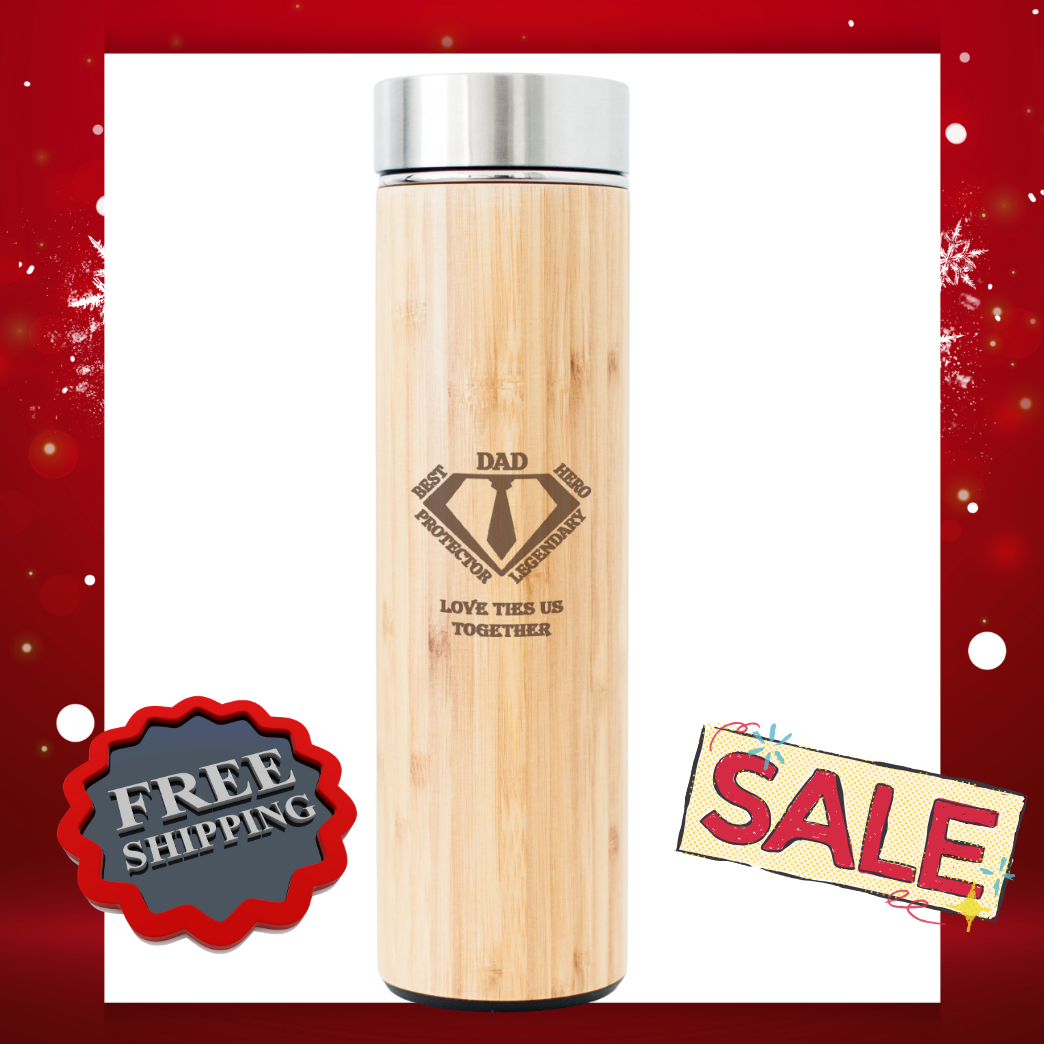 Super DAD Bamboo Water Bottle