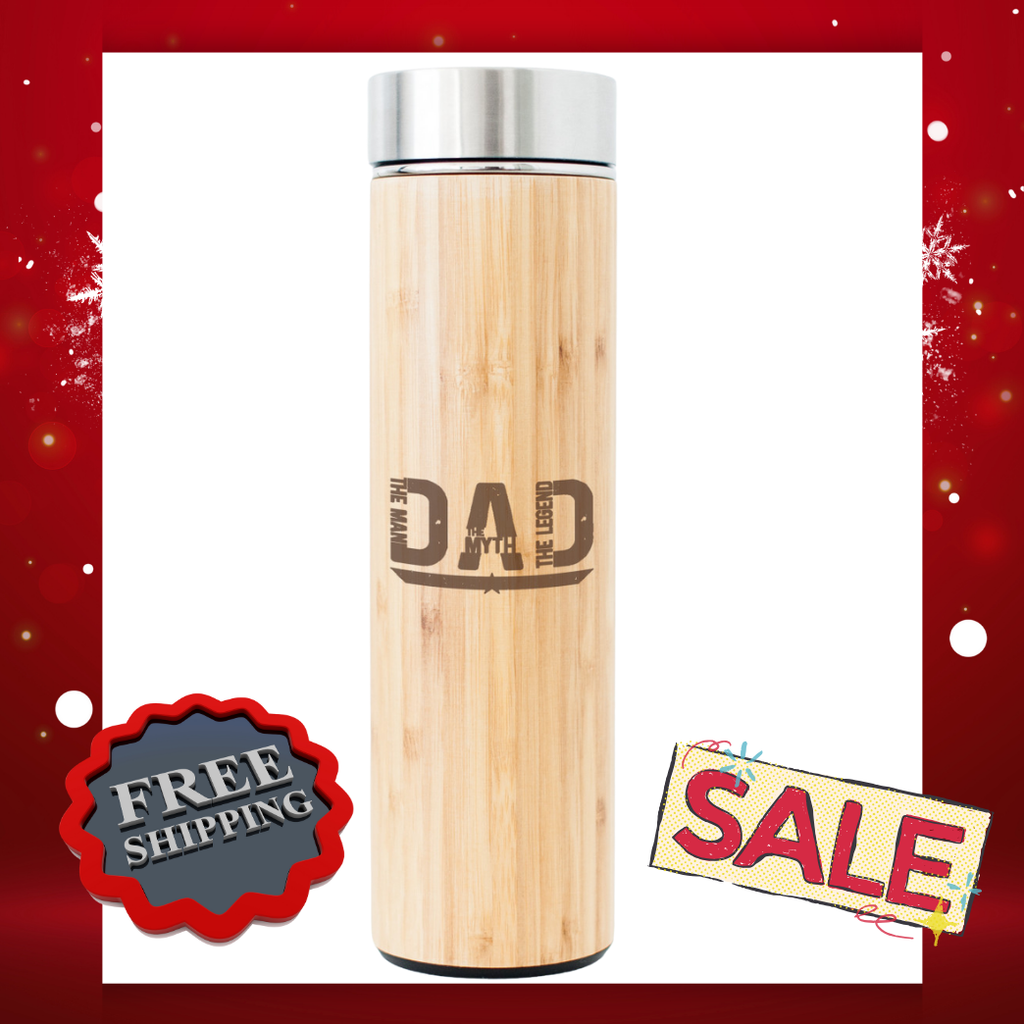 DAD Bamboo Water Bottle Hero Myth Legend