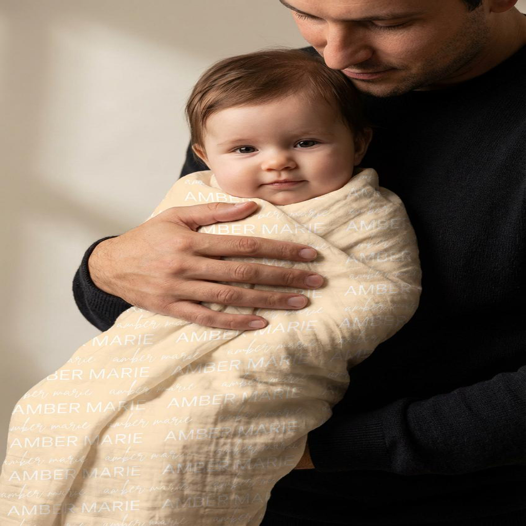 Custom Baby Gift – Personalized Baby Name Blanket, Custom Baby Blanket with Name, Newborn Hospital Blanket, Baby Name Swaddle, Toddler and beyond