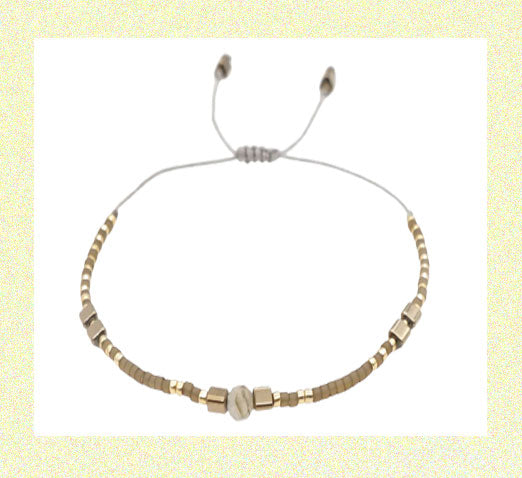 Braided Rope Bracelet Handmade Tiny Beads Friendship and Love