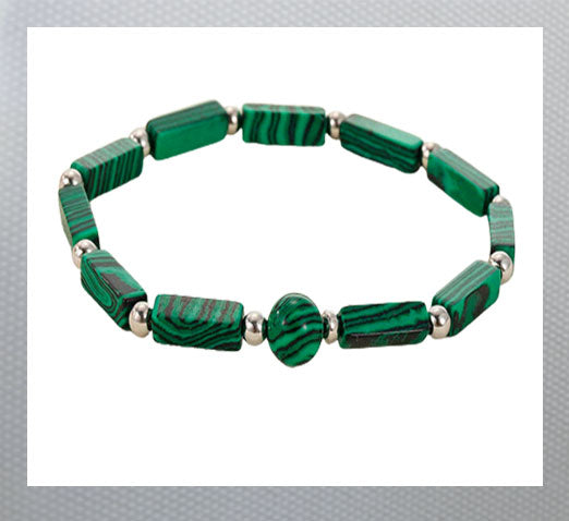 Crystal Beads Hand Bracelet Healing Anxiety Balance stretch band Malachite Man/Woman