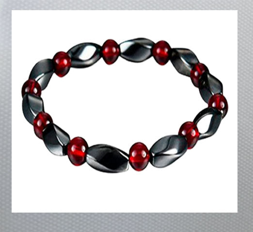 Natural Bead Bracelets Healing Beads Stretch Bracelet Male/Female Bracelet Diffuser Creates Strength and Vitality RED and BLACK