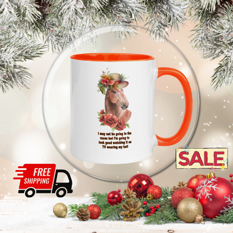 Mug with Color Inside Horse with Hat