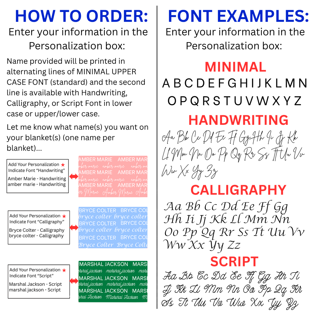 Custom Baby Gift – Personalized Baby Name Blanket, Custom Baby Blanket with Name, Newborn Hospital Blanket, Baby Name Swaddle, Toddler and beyond