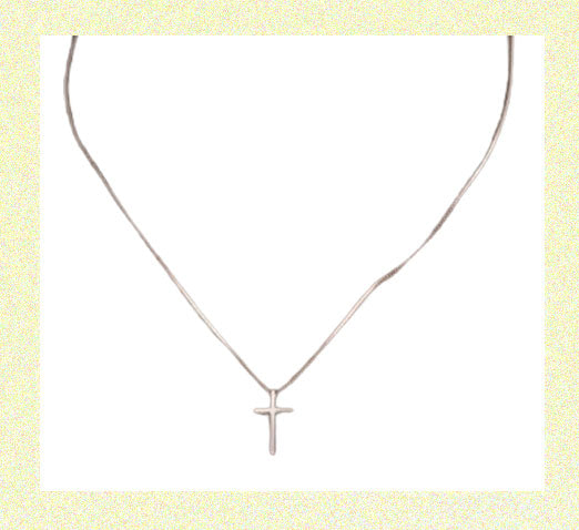 Cross Pendant Necklace Elegant Collarbone chain, 925 Silver, Silver Plated Hypoallergenic and Nickel-Free