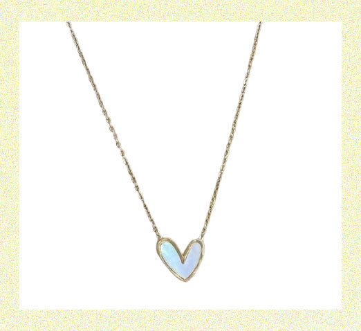 Heart Shaped Pendant Necklace 14K Plated Necklace GOLDEN Alloy