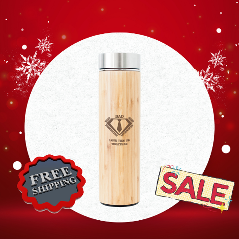 Super DAD Bamboo Water Bottle