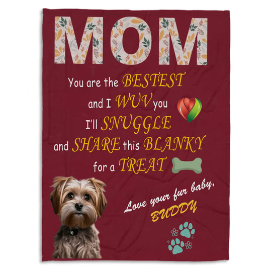 Custom Design Minky Fleece Blanket for MOM