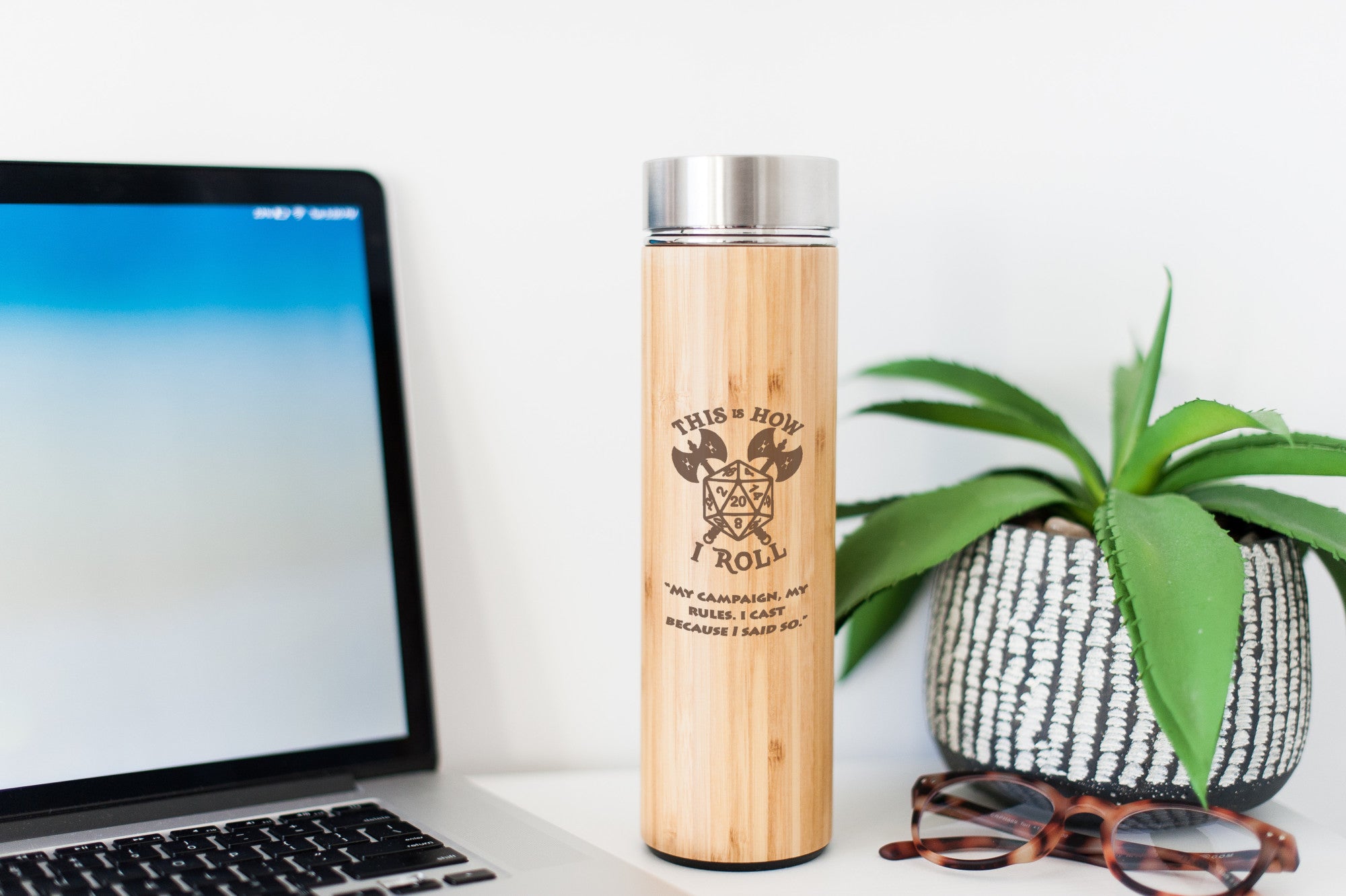 D&D Bamboo Water Bottle