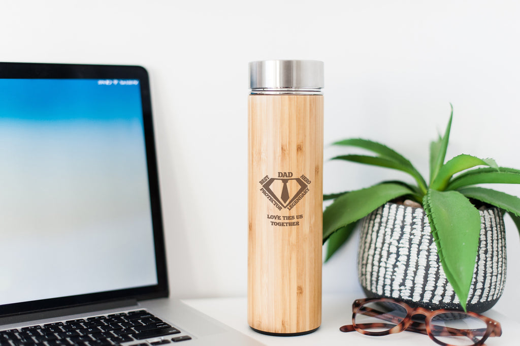 Super DAD Bamboo Water Bottle