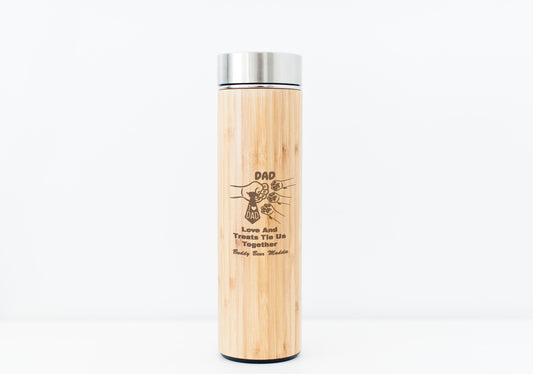 Dog DAD Bamboo Water Bottle