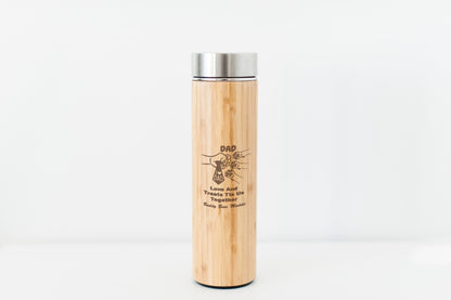 Dog DAD Bamboo Water Bottle