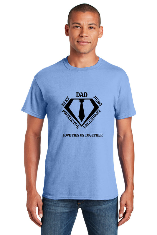 DAD T-Shirt Best Hero Protector Legendary