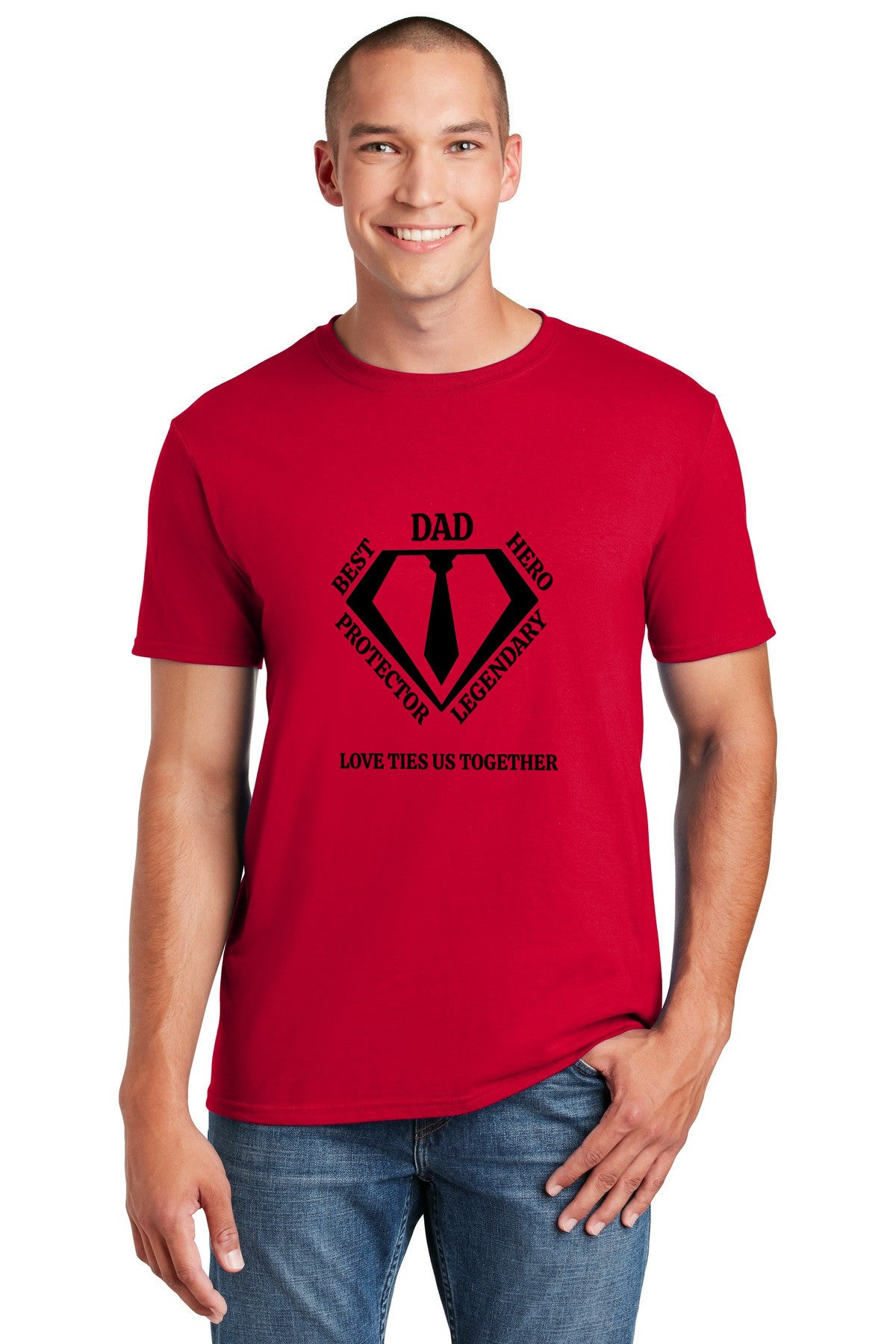 DAD T-Shirt Best Hero Protector Legendary