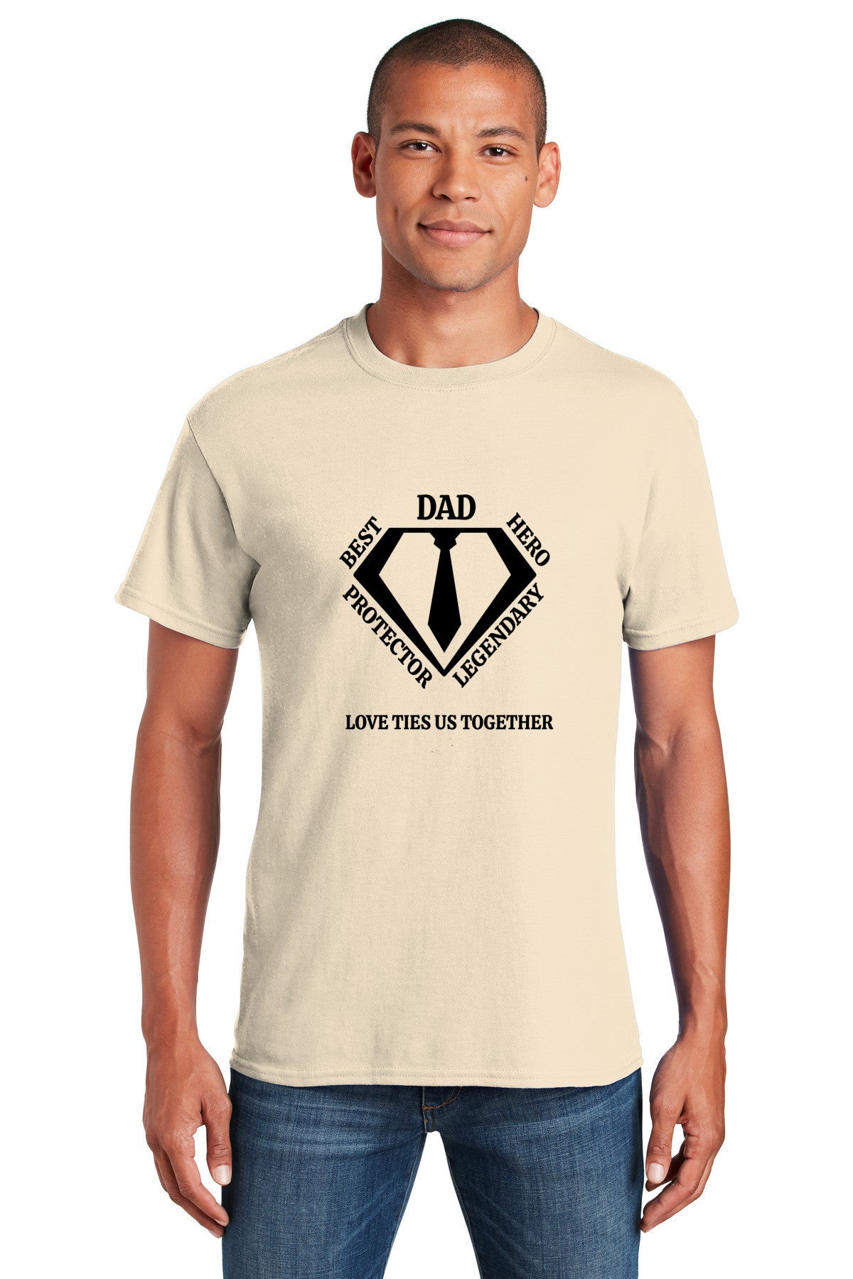 DAD T-Shirt Best Hero Protector Legendary