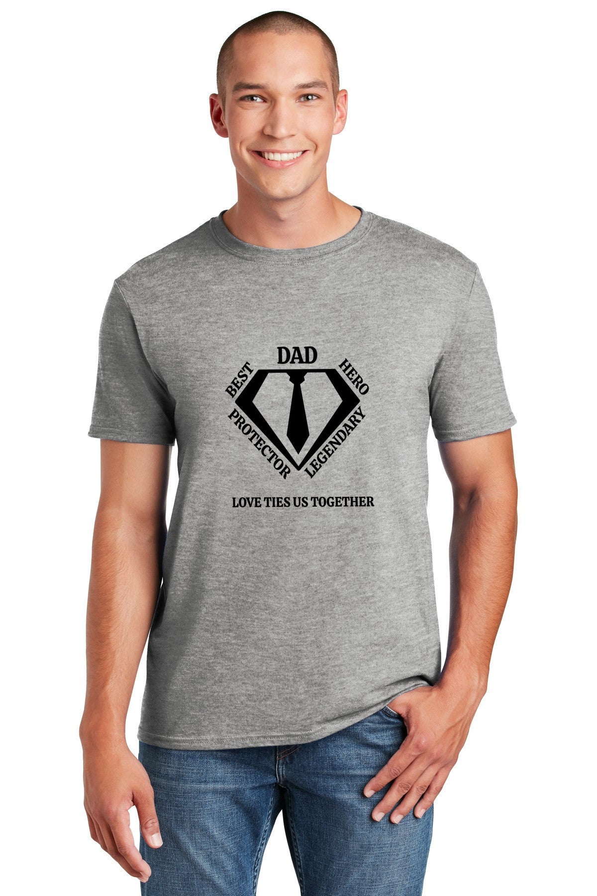 DAD T-Shirt Best Hero Protector Legendary