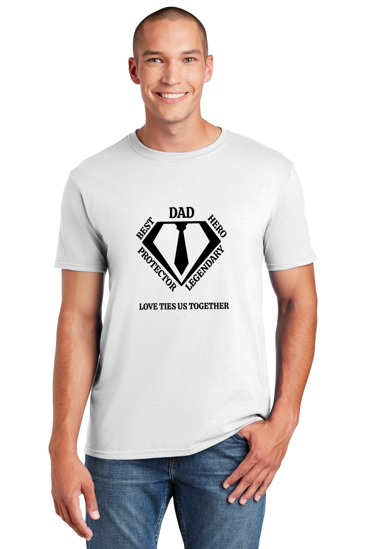 DAD T-Shirt Best Hero Protector Legendary