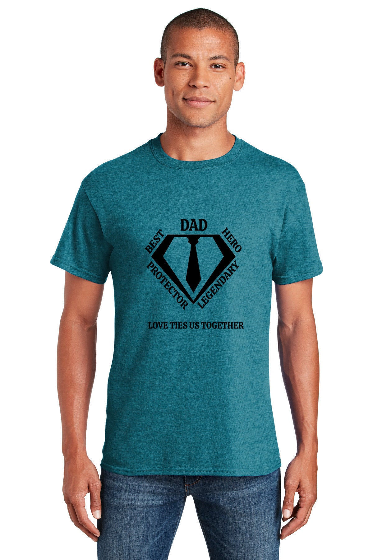 DAD T-Shirt Best Hero Protector Legendary