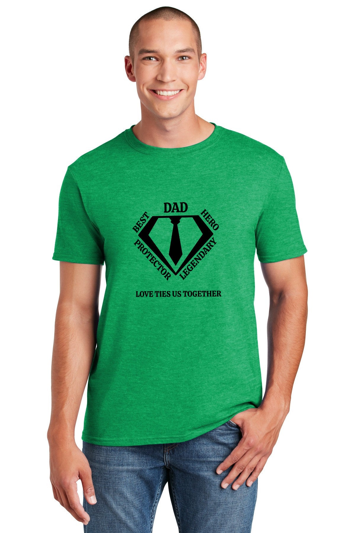 DAD T-Shirt Best Hero Protector Legendary