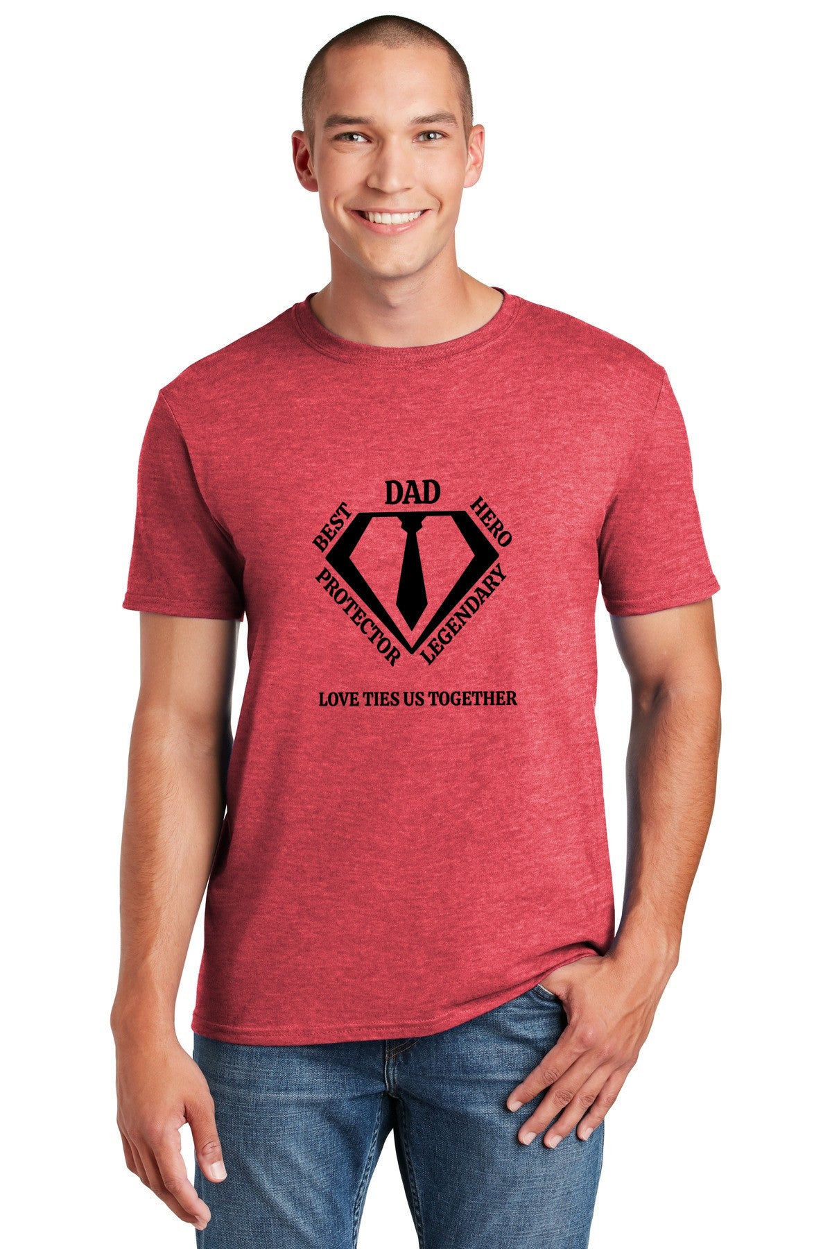 DAD T-Shirt Best Hero Protector Legendary