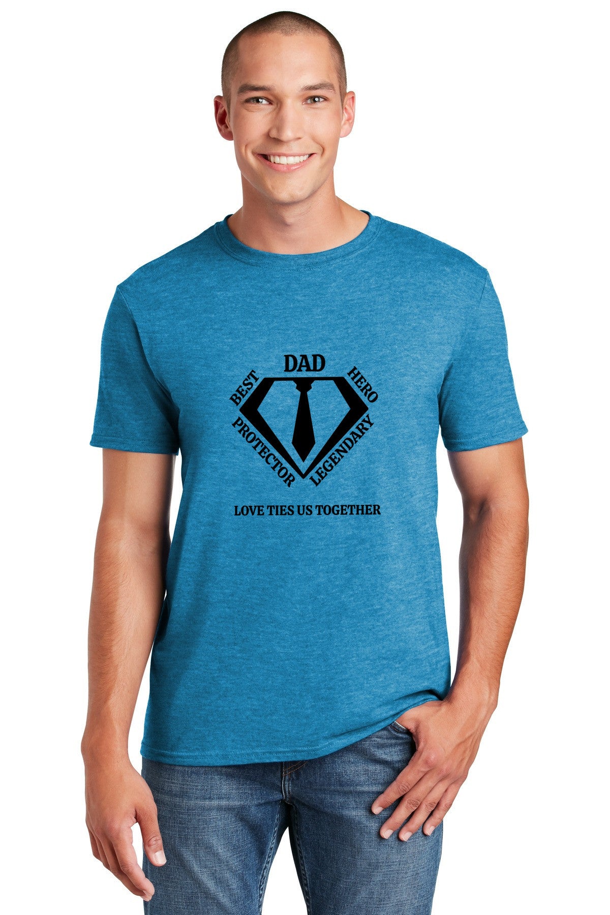 DAD T-Shirt Best Hero Protector Legendary
