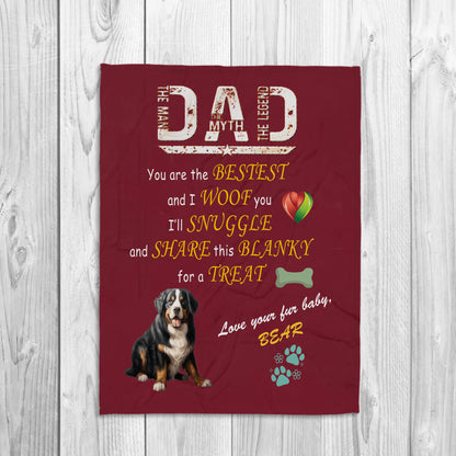 Custom Design Minky Fleece Blanket for DAD