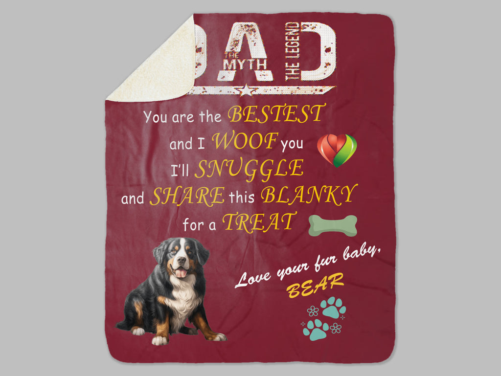 White Sherpa Polar fleece blanket Double layer 60x80 DAD