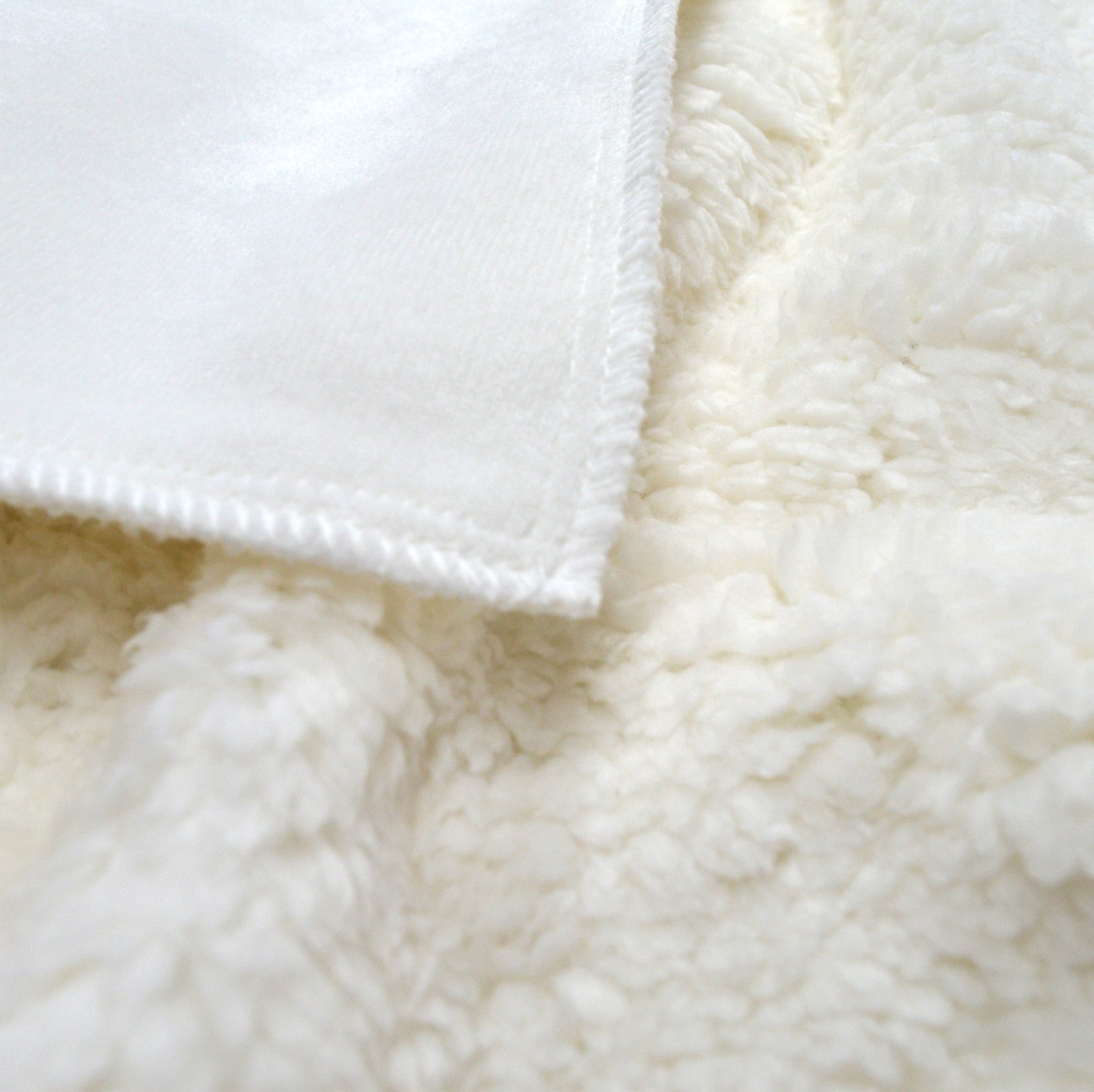 White Sherpa Polar fleece blanket Double layer 60x80 DAD