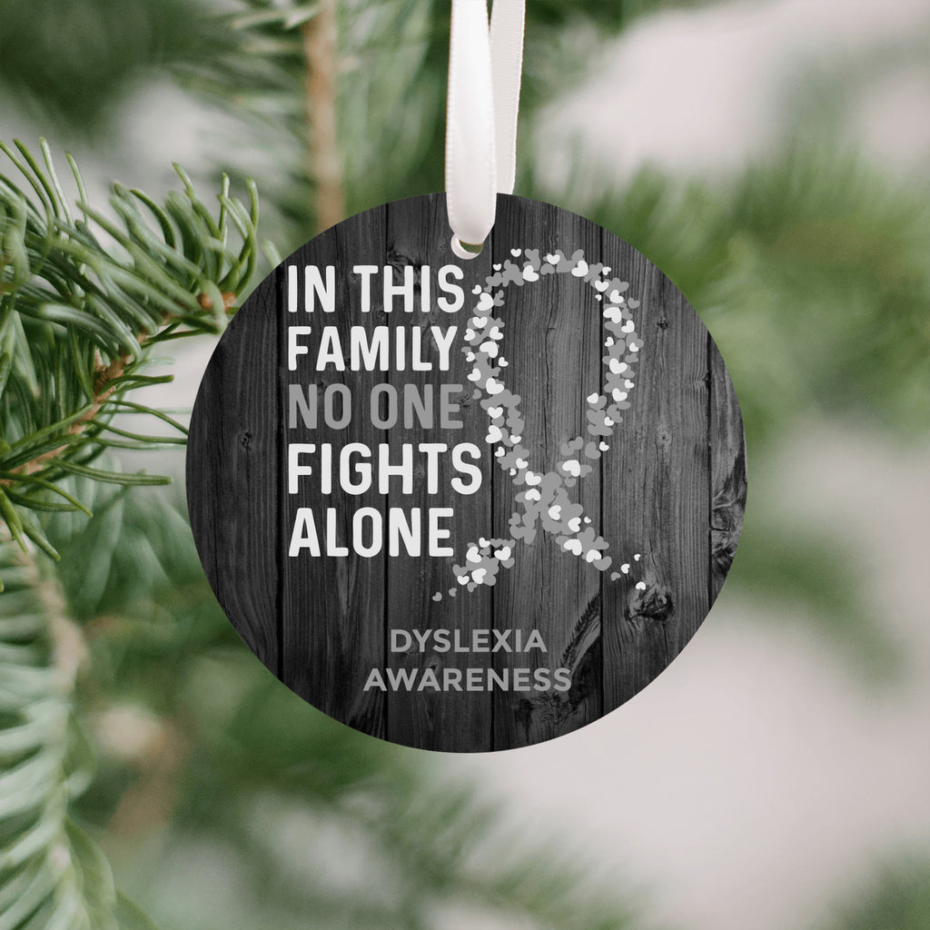 Dyslexia Awareness Christmas Ornament