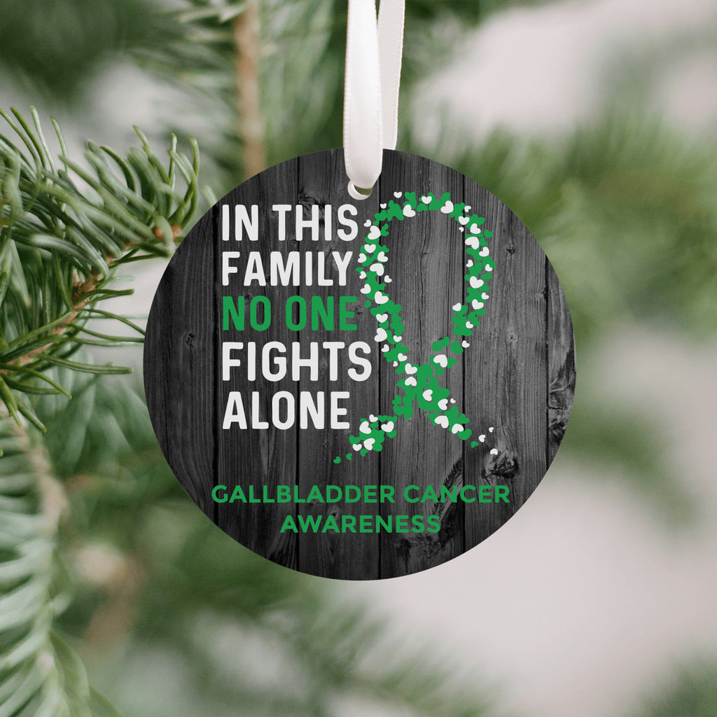 Gallbladder Cancer Awareness Christmas Ornament
