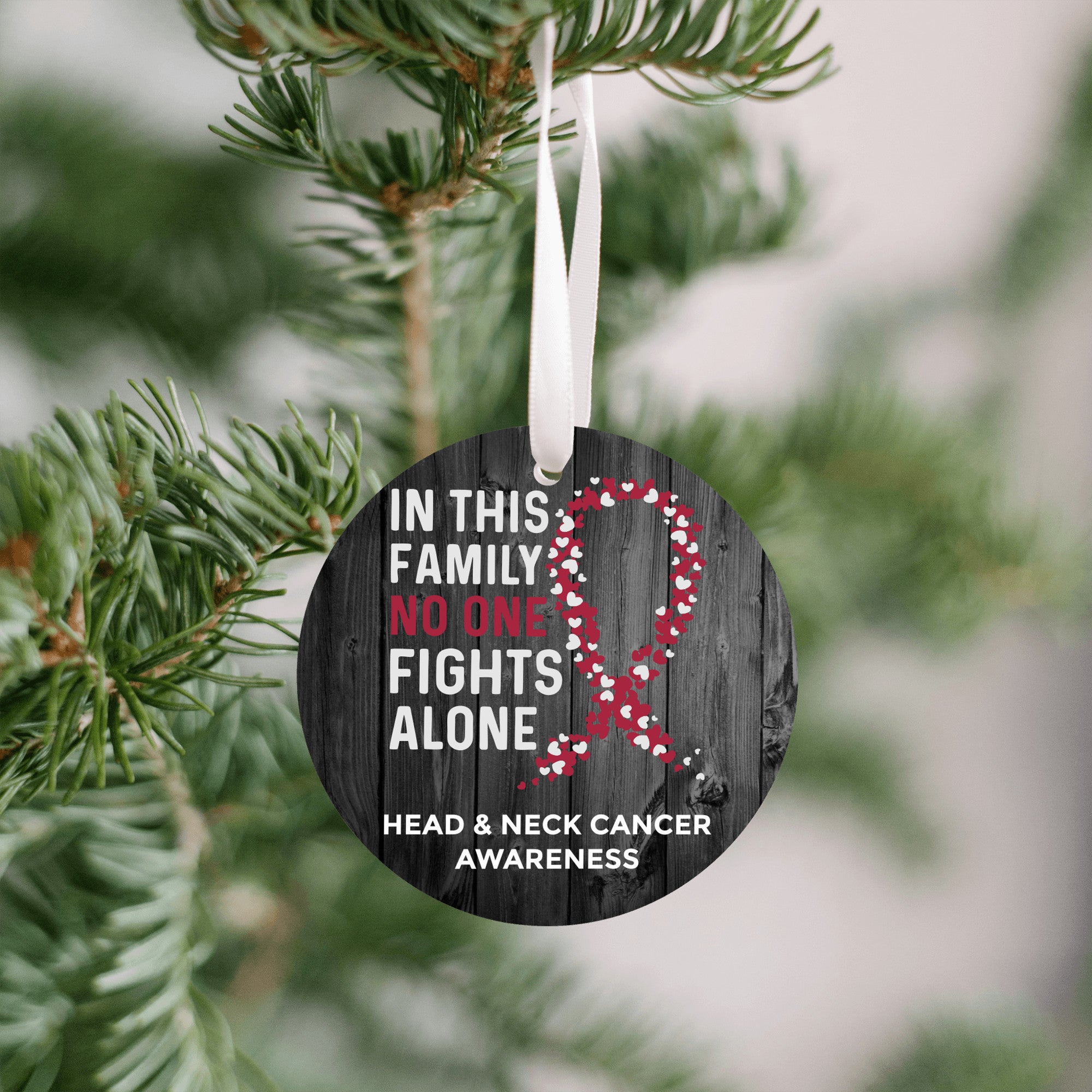 Head & Neck Cancer Awareness Christmas Ornament