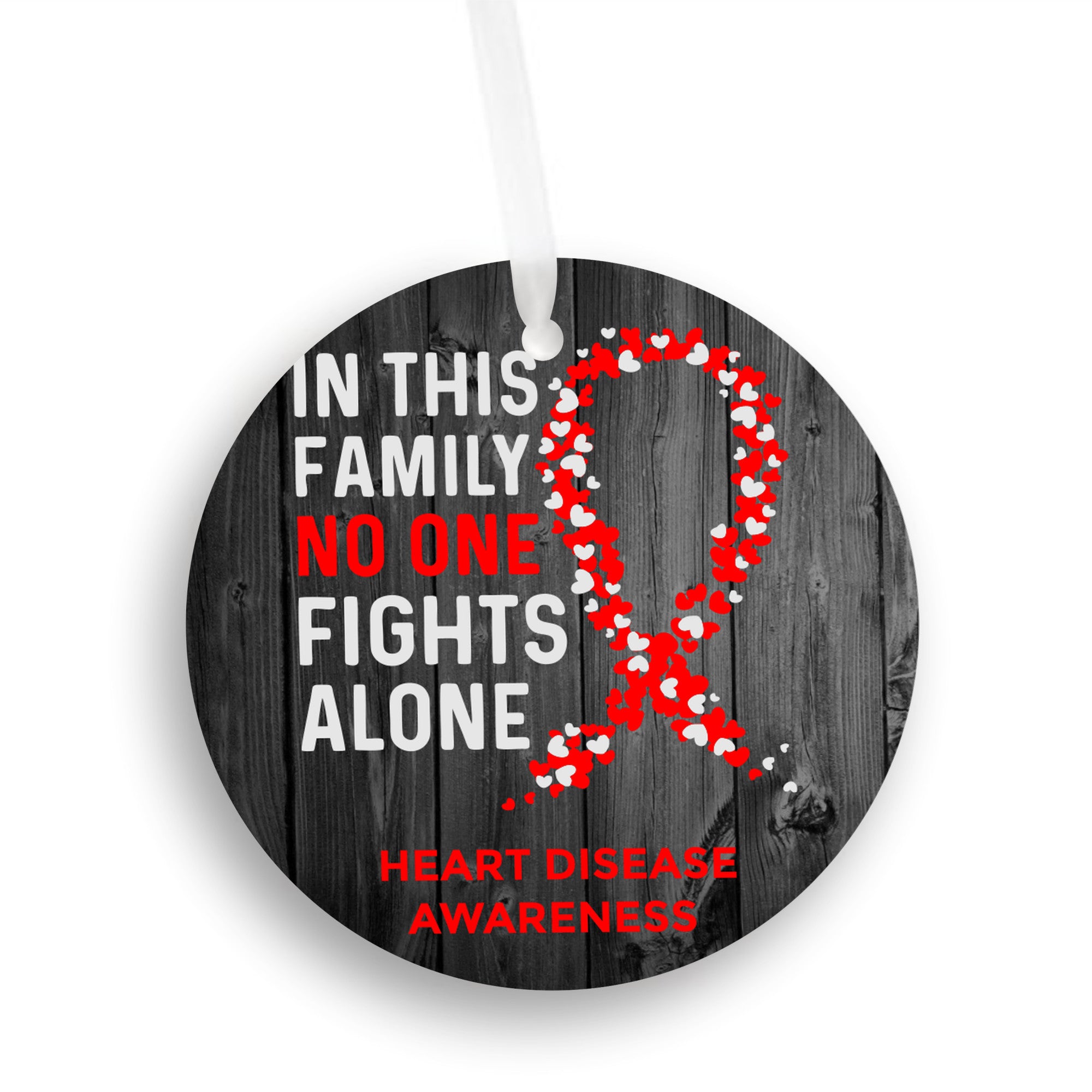 Heart Disease Awareness Christmas Ornament