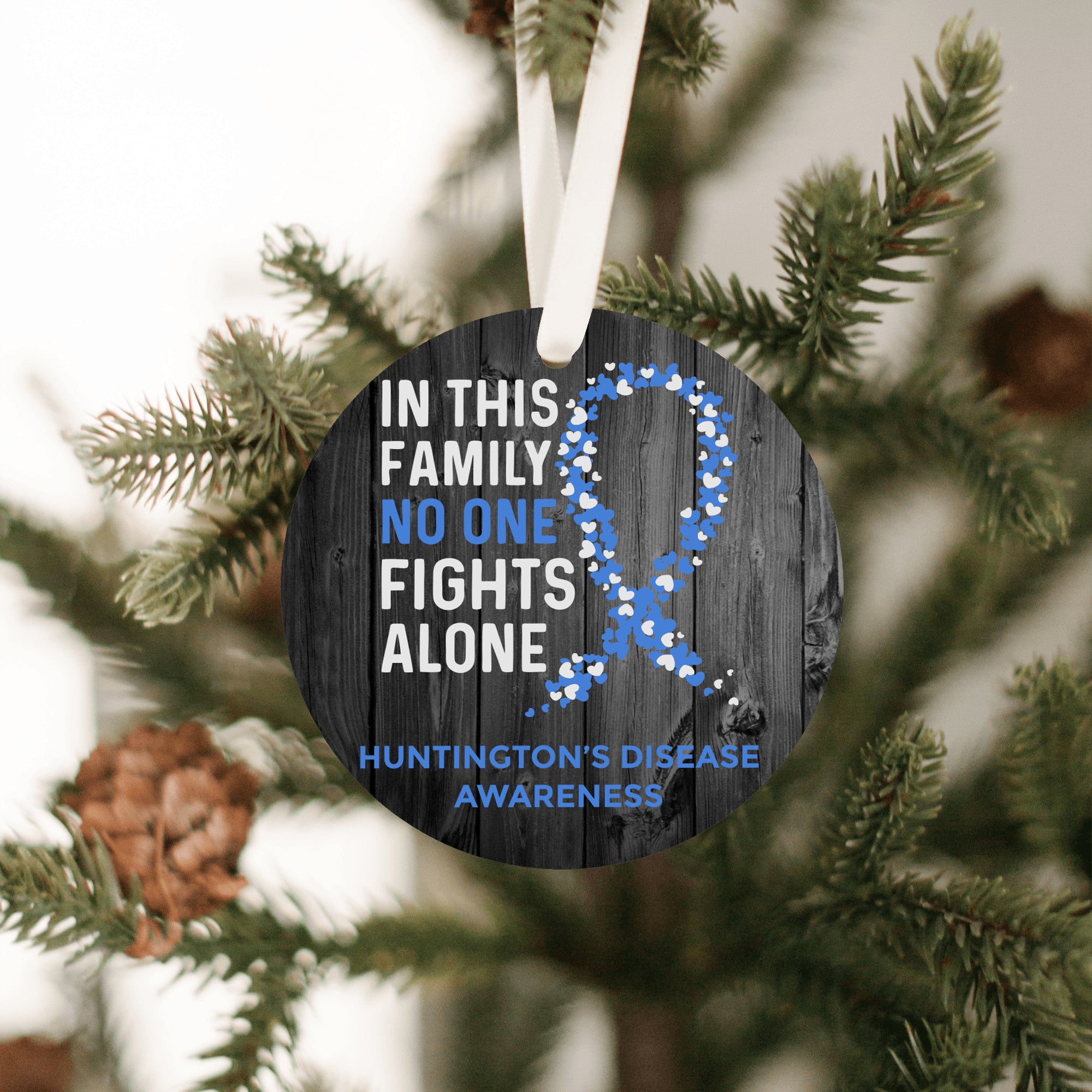 Huntington's Disease Awareness Christmas Ornament