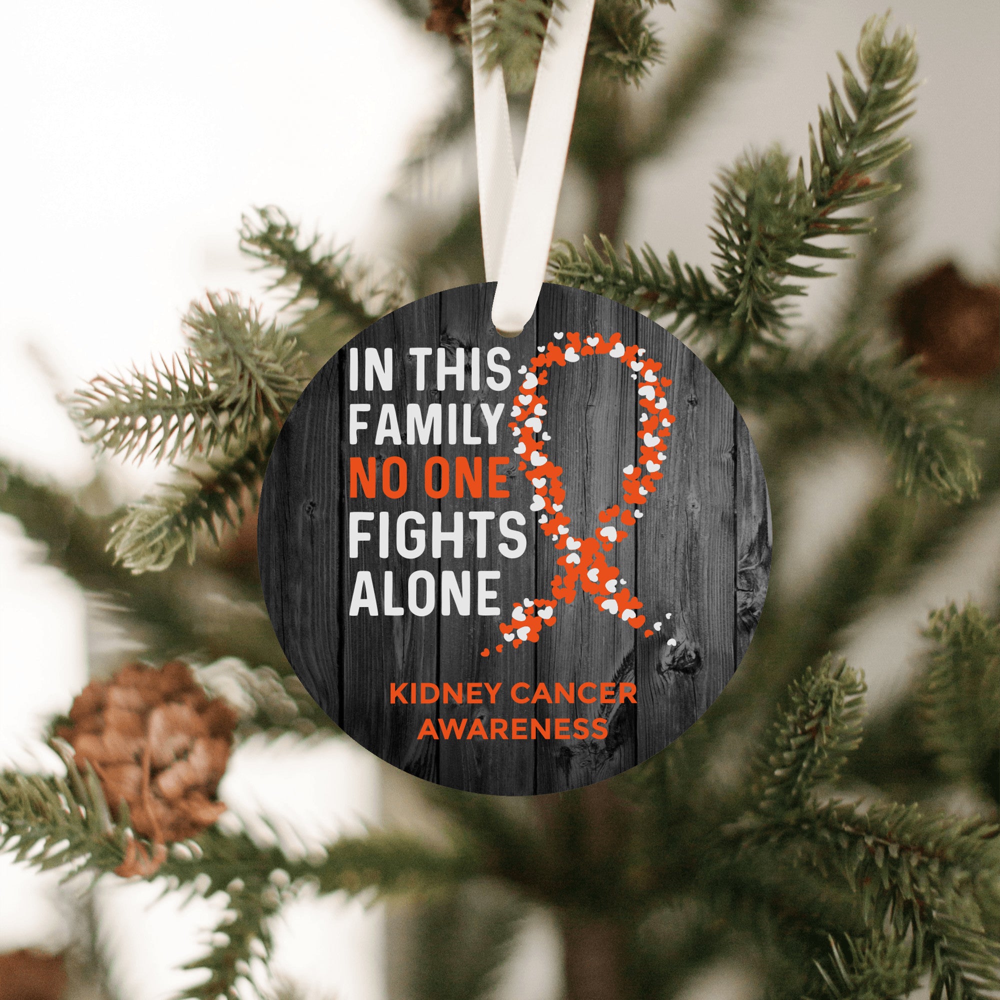 Kidney Cancer Awareness Christmas Ornament