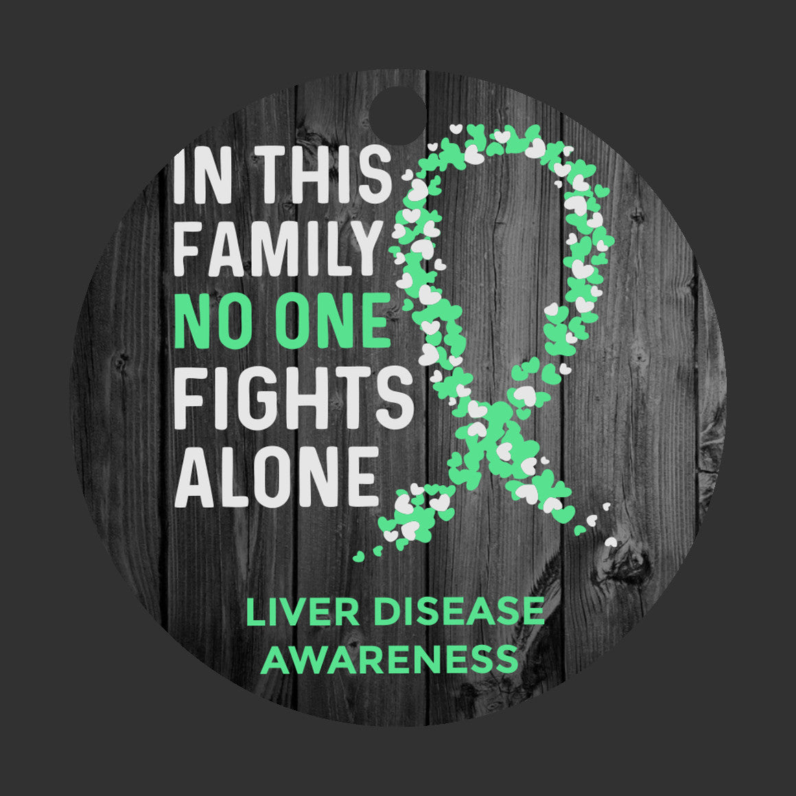 Liver Disease Awareness Christmas Ornament