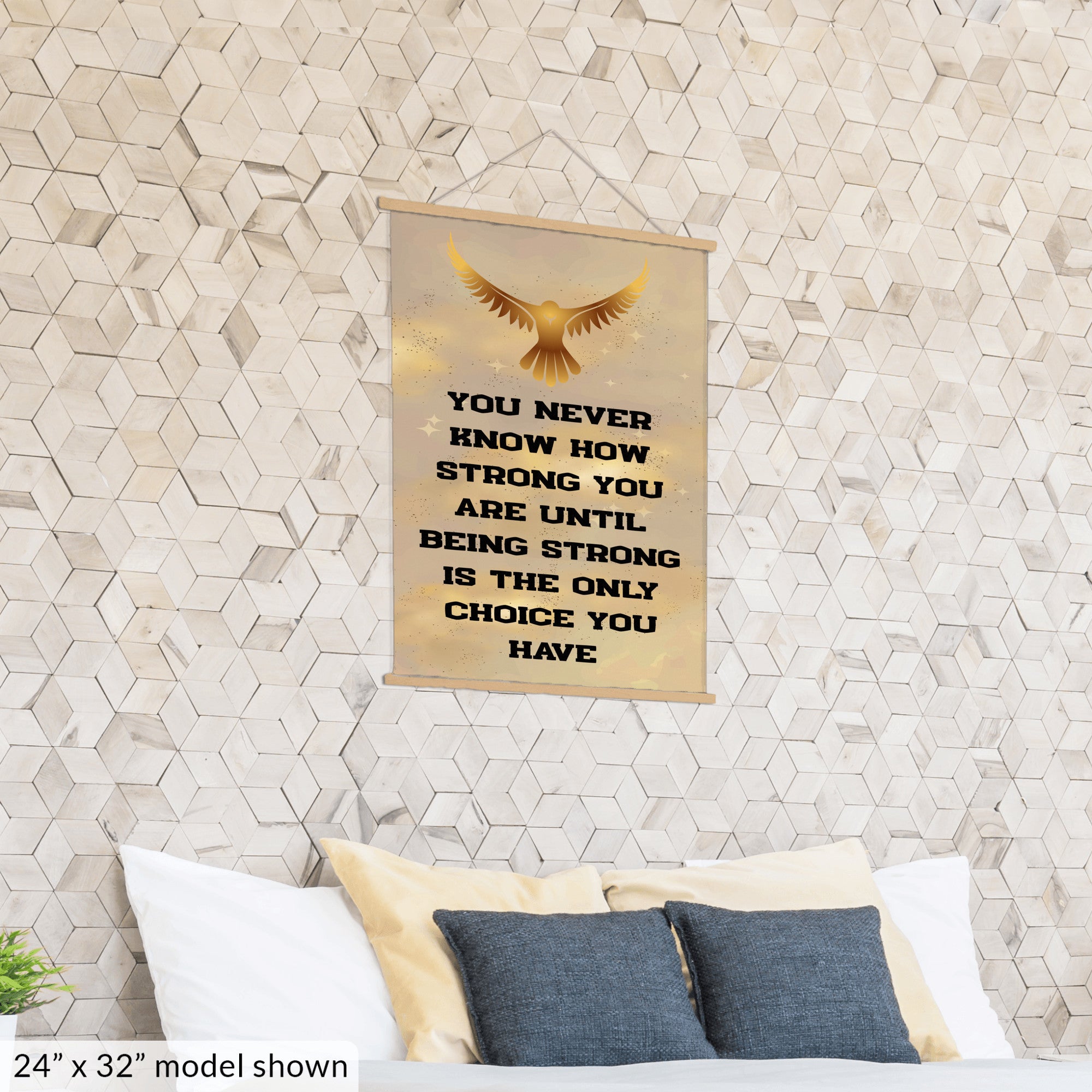 You Never Know How Strong You Are Until Being Strong Is The Only Choice You Have Hanging Canvas Print 12"x16"