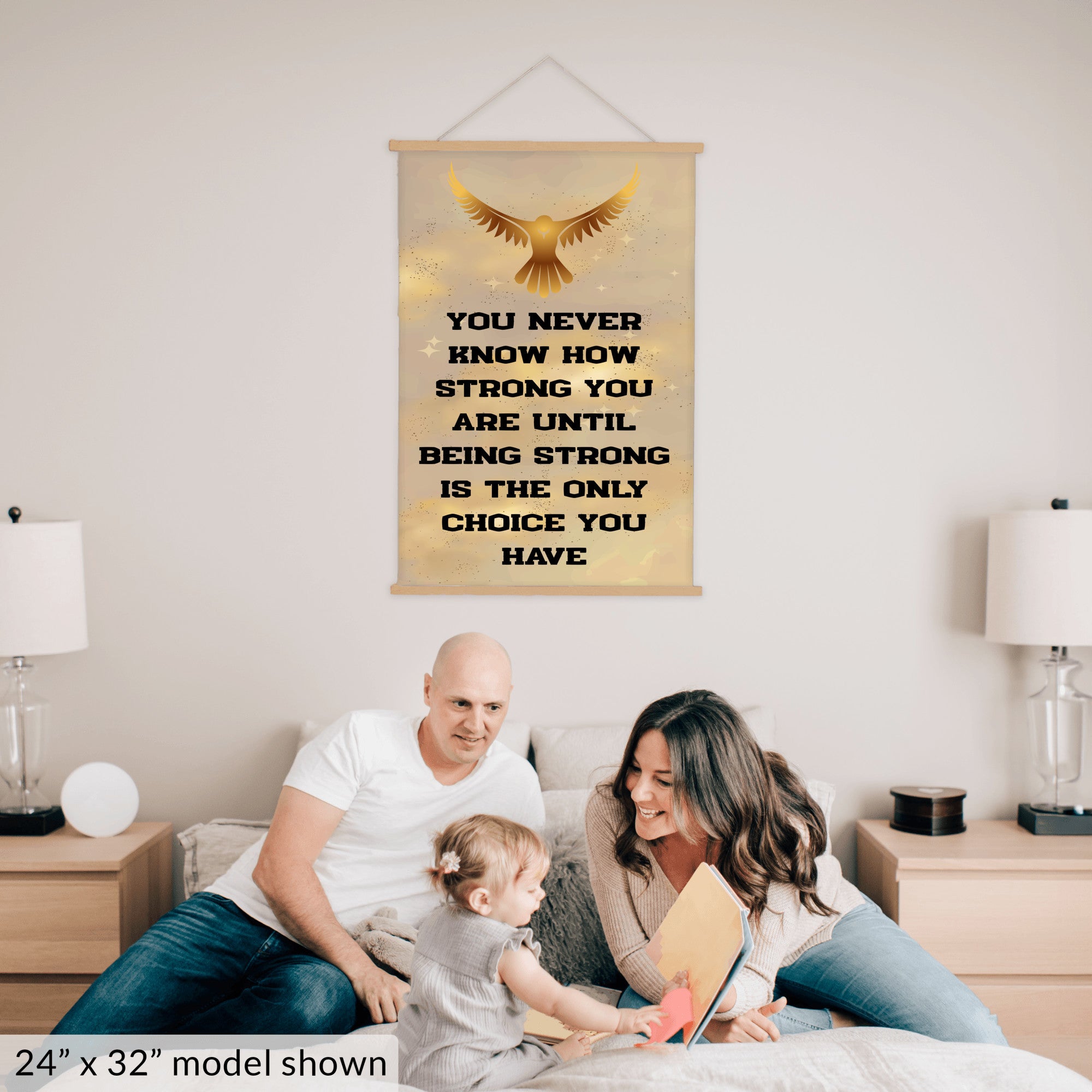 You Never Know How Strong You Are Until Being Strong Is The Only Choice You Have Hanging Canvas Print 12"x16"