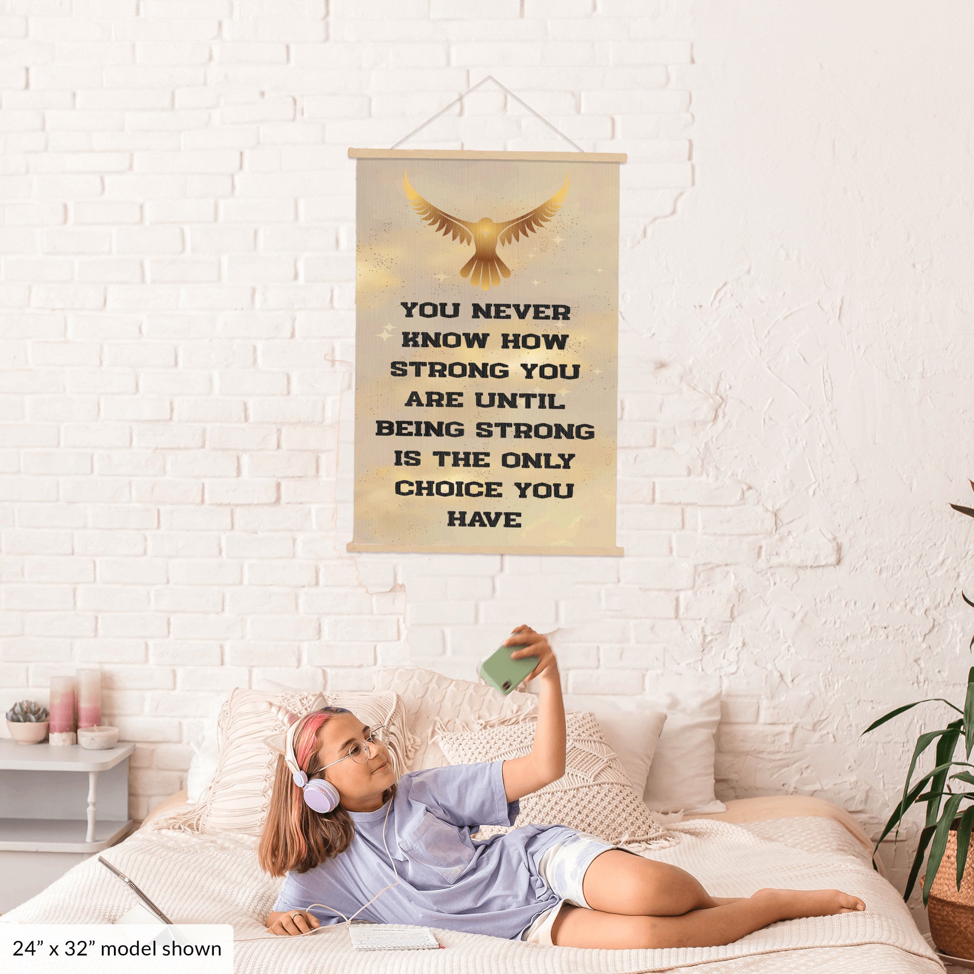 You Never Know How Strong You Are Until Being Strong Is The Only Choice You Have Hanging Canvas Print 12"x16"