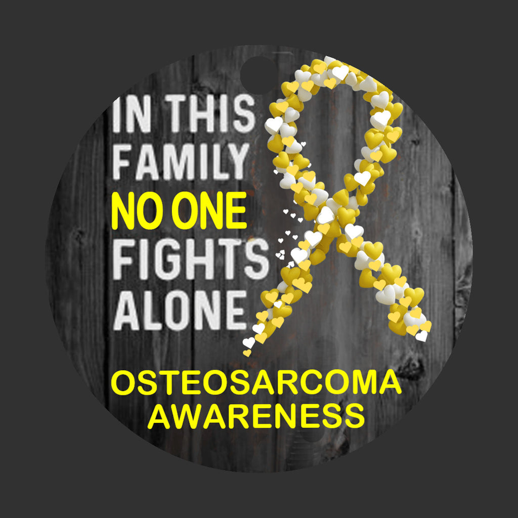 Osteosarcorma Awareness Ornament UV Printed Plastic Christmas Ornament