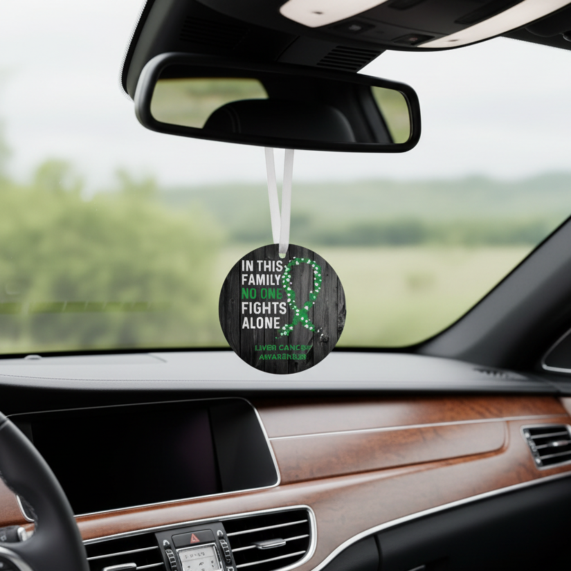 Liver Cancer Awareness Christmas Ornament and Car accessories rear view mirror ornament