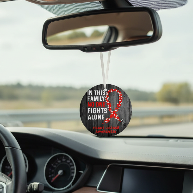 Heart Disease Awareness Christmas Ornament and Car Accessories Rear View Mirror Ornament