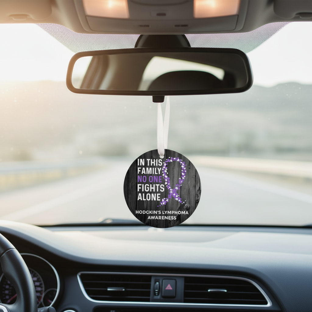 Hodgkin's Lymphoma Awareness Christmas Ornament and Car Accessories Rear View Mirror Ornament