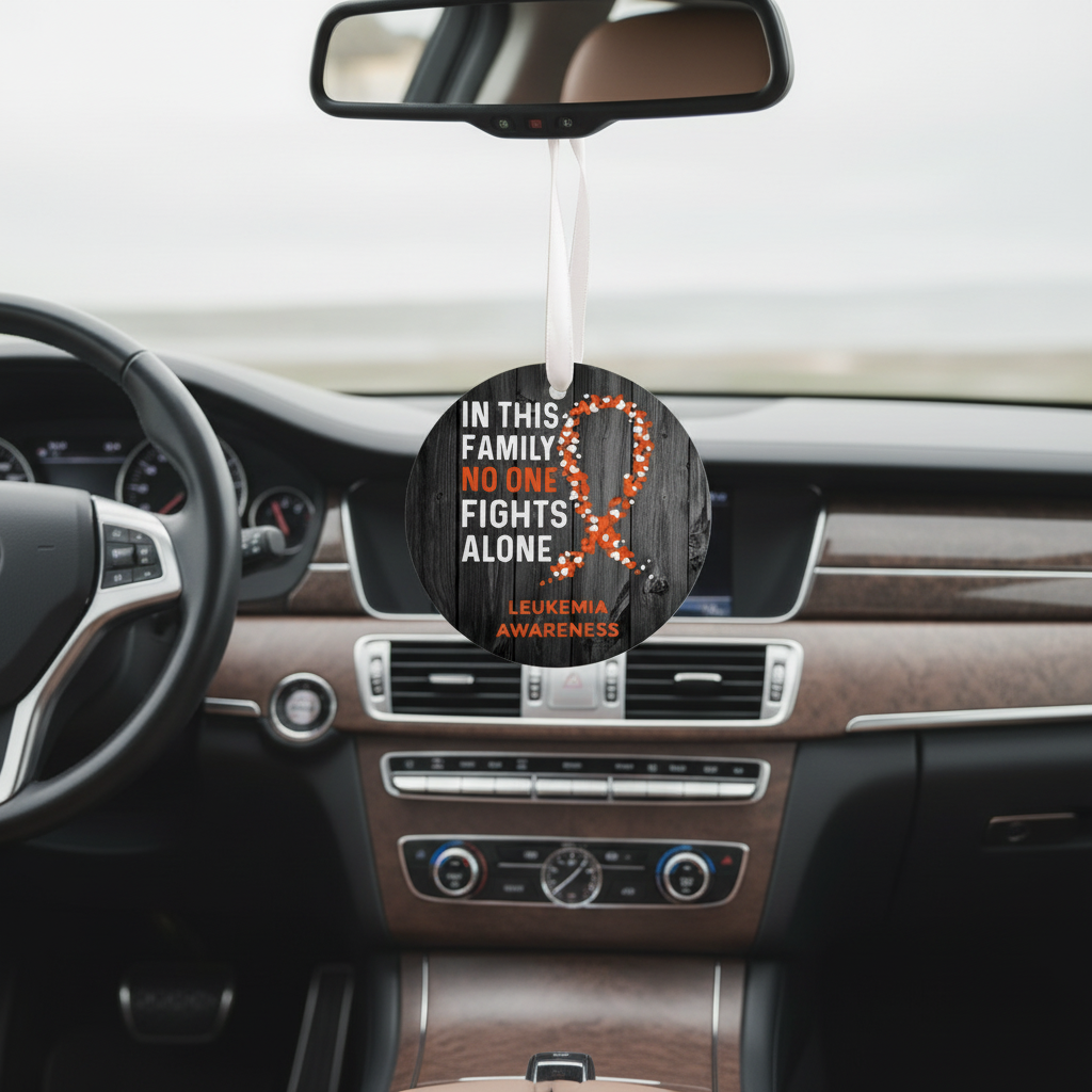 Leukemia Awareness Christmas Ornament and Car Accessories Rear View Mirror Ornament