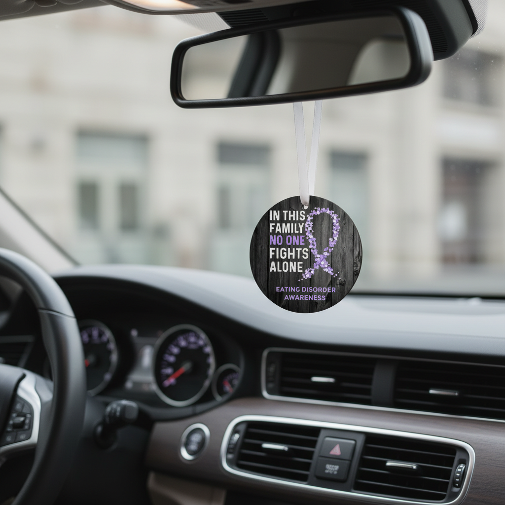 Eating Disorder Awareness Christmas Ornament and Car Accessories Rear View Ornament