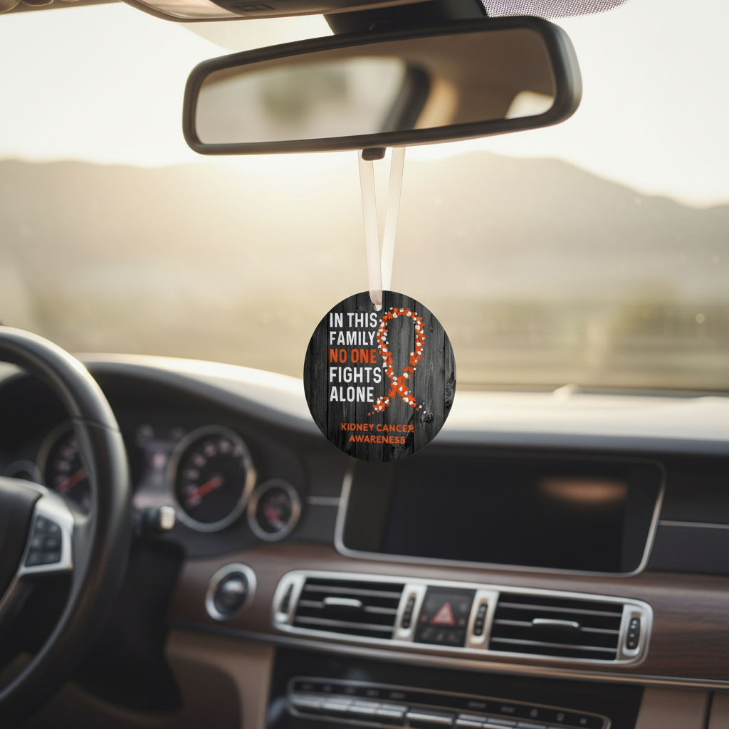Kidney Cancer Awareness Christmas Ornament and Car Accessory Rear View Mirror Ornament